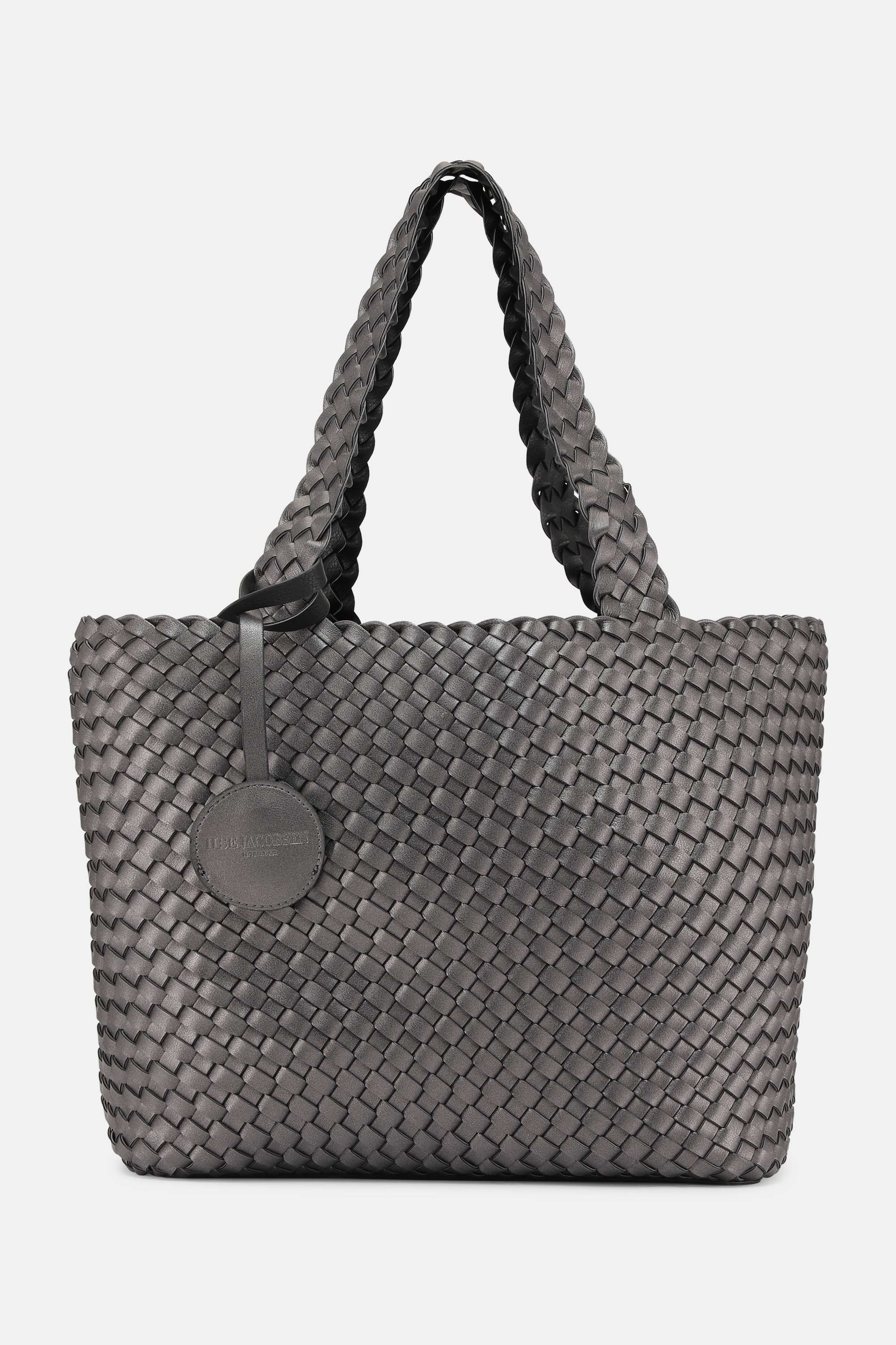 Tote Bag Braided - Black Gun metal